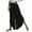 j46-Black, variant on Boho Palazzo Pants For Women Solid Color Elastic Waist Baggy Wide Leg Pants Ladies Casual Lightweight Everyday Beach Trousers,M