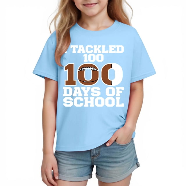 Tops de Manga Corta Linda para Niños Niños Y Niñas con Impresión Gráfica, Tee Casual de la Temporada Escolar, Tela Suave Transpirable para Jugar