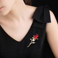 thumbnail image 4 of Broche de cristal de diamantes de imitación de perlas para mujer, ramillete de Pin, hebilla de rosa de girasol elegante, vestido de mujer, ropa, traje, Clip de bufanda, regalo creativo, nuevo, 4 of 4