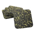 thumbnail image 4 of DYNWAVECA 4 Pieces Treadmill Mat Pads Silent Foot Pad for Exercise Bike Rowing Machine Black Yellow, 4 of 9