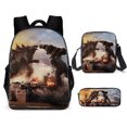 thumbnail image 1 of Godzilla Vs King Kong Schoolbag, Student Backpack, Godzilla Vs Kong Three-Piece Backpack-Youyoupin, 1 of 3