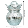 thumbnail image 5 of IMTRA FASHION Silver Plated Pooja Kalash with Coconut and Red Velvet Box,Traditional Design, Religious Worship Vessel for Diwali Decor Mangal Kalash, 5 of 5
