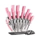 thumbnail image 1 of Kitchen Knives Set, High Carbon Stainless Steel Knife Set 15 PCS, Super Sharp Cutlery Knife Set with Clear Acrylic Stand, Sharpener Knife Block Set, P, 1 of 5