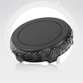 thumbnail image 4 of Black Round Rosewood Relief Sulpture Plant Display, Teapot Vase Fish Tank Base Racks, 4 of 6