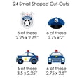 Calling All Units Police Party Centerpiece Sticks | Set Of 15 Table Toppers For Cop Theme