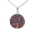 thumbnail image 1 of Colliers et Pendentifs Ancien Arbre Creux de Vie de Couleur Argent Rond Femmes Hommes, 1 of 6