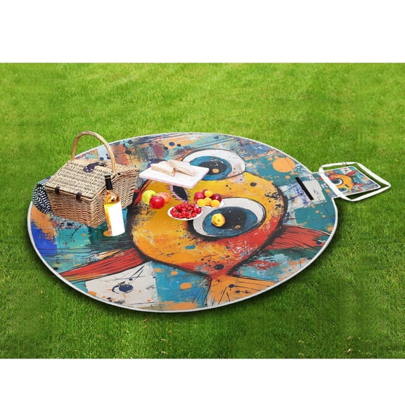 Picnic Blankets Teencool Beach Blanket Creatively Cheerful Swim Pattern Outdoor Blanket for Travel