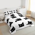 thumbnail image 3 of Homewish Boys Girls Black Cats Bedding Comforter Set 2pcs,Cartoon Animal Twin Comforter Sets Microfiber,Kawaii Pet Breathable Bedding Set,Super Cozy Room Decor,Reversible, 3 of 8