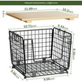 thumbnail image 3 of Wire Storage Basket for Kitchen Pantry:  Stackable Kitchen Counter Organizers - Wire Organizing Bin for Produce Vegetable Potato and Onion Black, 3 of 6