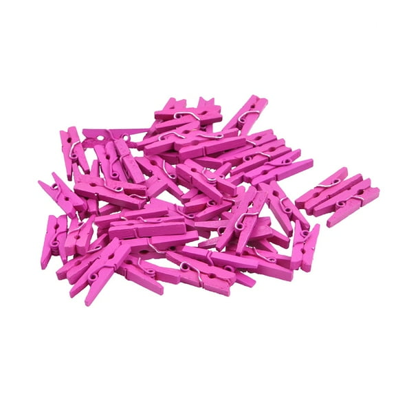 Monyance wooden pegs 100Pcs 1" Wooden Clothespin Photo Clips for Display(0.98X0.31X0.12Inches)
