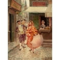 thumbnail image 2 of Alonzo Perez 14x18 Black Ornate Wood Framed Double Matted Museum Art Print Titled - Parisian Gallantry (1893), 2 of 5