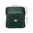 thumbnail image 2 of Uxcell Velvet Ring Box, 2 Pack Wedding Ring Box Vintage Jewelry Holder for Engagement Style 4, Green, 2 of 6