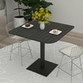 thumbnail image 2 of 45" Small Dou Bistro Height Table Square Metal Base Bar Table, 2 of 6