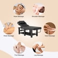 thumbnail image 3 of Pro Heavy Duty Stationary Massage Treatment Table,Salon Beauty Facial Bed Adjustable Backrest with Open-Chest,Headrest Metal Frame PU Leather for Spa,Tattoo,Esthetician(Black), 3 of 19