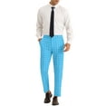 thumbnail image 2 of INSPIRE CHIC Plaid Pants for Men's Slim Fit Business Checked Printed Dress Chino Trousers, 2 of 4