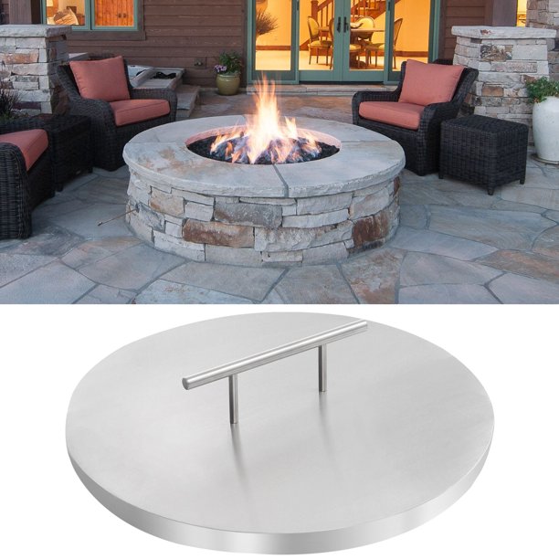 22'' Firepit Cover, Fire Pit Lid Round, 304 Stainless Steel Cover for