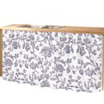 thumbnail image 2 of Grey-Purple Flower Cabinet Curtain 28"W x 51"L, Vintage Farmhouse Boho Leaf Spring Dust-Proof Privacy Curtain for Closet Shelves Self Adhesive, Sink Skirt for Bathroom Vanity Kitchen Laundry Room, 2 of 9