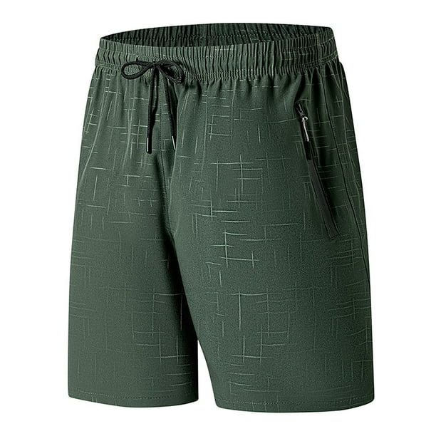 Pantalones cortos deportivos de secado rápido para hombre - Holgados y casuales - Spandex, cintura elástica, bolsillos, tallas S-XXXL