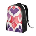 thumbnail image 3 of Single Side Full Backpack 16.1×11.8×4.5in Large Capacity Breathable Shoulder Belt Leisure Simple And Strong Bearing Capacity Palevioletred Moroccan Trellis Hand-Drawn Sketch_3, 3 of 8