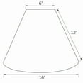 thumbnail image 5 of Aspen Creative 32031 Transitional Hardback Empire Shape Spider Construction Lamp Shade in Off White, 16" wide (6" x 16" x 12"), 5 of 5