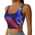 thumbnail image 2 of Yiaed Cosmic Cat Psychedelic Journey Print Ladies Waistcoat Women Sports Vest Vest Sports Women Sports Top Yoga Vest for Women-XX-Large, 2 of 8