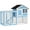 Blue, variant on Demi Bonn 48" Wooden Outdoor Bunny Rabbit Hutch with Waterproof Asphalt Roof, Removable Tray & Ramp Garden Backyard Pet House Chicken Coop, Gray