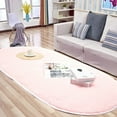 thumbnail image 2 of YouLoveIt  Area Rug Non-Slip Oval Fluffy Plush Area Rug Oval Shaggy Floor Carpet Nursery Mats Room Bedside Mats for Girls Kids Room Living Room Home Decoration, 31.49 x 64.96 inch, 2 of 6