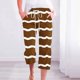 thumbnail image 3 of Pantalones Casuales de Mujer de Impresión Floral Cintura Elástica Suelta, Pantalones de Pierna Ancha Recta con Bolsillos, 3 of 5