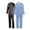 Light Blue, variant on Gkeoshab Pajamas for Women Set Silk Pajamas for Men Lady's Autumn Pajamas Long Sleeve Shirt Set Solid Color Casual Small Lapel Cardigan Wear Sleepdress