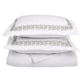 thumbnail image 1 of Superior Light Weight and Super Soft Brushed Microfiber, Wrinkle Resistant Duvet Cover with Floral Lace Embroidered Pillow Shams, 1 of 4