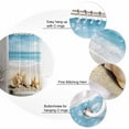 thumbnail image 5 of Small Stall Shower Curtain 36x72 Inch Narrow Half Size Coastal Seashells Bath Curtains Bathroom Decor Beach Ocean Nautical Starfish Conch Waterproof Fabric Shower Curtain Set with Hooks 36 Inch, 5 of 6
