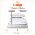 thumbnail image 4 of SGI Bedding 3 Piece Reversible Cotton Duvet Cover Light Gray Solid 600TC Twin, 4 of 8