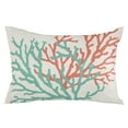 thumbnail image 7 of Ocean Teal and Orange Sea Coral on Linen Outdoor Pillow Covers Set of 2,Decorative Waterproof Throw Pillow Case,Nautical Abstract Marine Life Cotton Linen Soft Cozy Cushion Pillowcases, 7 of 7