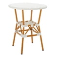 thumbnail image 3 of Safavieh California Aluminum, Wicker Outdoor Patio Bistro Table, White, 3 of 7