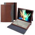 thumbnail image 1 of TORUBIA Étui pour Tablette avec Support Rabattable pour Microsoft Surface Book 2 13.5 Pouces en Cuir PU avec Sangle et Porte-Stylo Café, 1 of 7