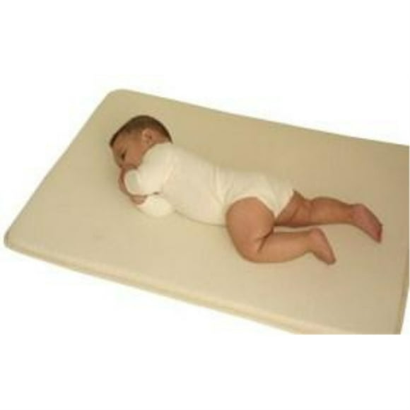 Organic EcoWool Topped Latex Infant Mattress - Sleigh Bed 21.5 x 31 x 2"