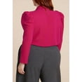 thumbnail image 2 of ELOQUII Women's Plus Size Drape Front Blouse, 2 of 6
