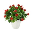 thumbnail image 2 of Bonsái artificial: plantas artificiales de imitación de rosa de té para interiores, pequeñas plantas falsas, decoración con macetas para el hogar, la mesa, la oficina, el escritorio y la decoración, 2 of 7