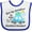 White and Royal, variant on Inktastic Book My Reservation I'm Going to Grandma and Grandpa's Boys or Girls Baby Bib