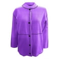 thumbnail image 4 of YYDGH Women's Knit Cardigan Sweaters Casual Long Sleeve Open Front Snap Button Down Jackets Business Work Fall Winter Coats Outerwear Purple M, 4 of 5