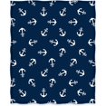 thumbnail image 2 of Nautical Anchor Blanket Gifts for Men Women Kids Boys Birthday Christmas for Dad Husband Son Fathers Day Presents Sea Adventure Ocean Theme Navy Throw Blankets Dark Blue 50"x60", 2 of 6