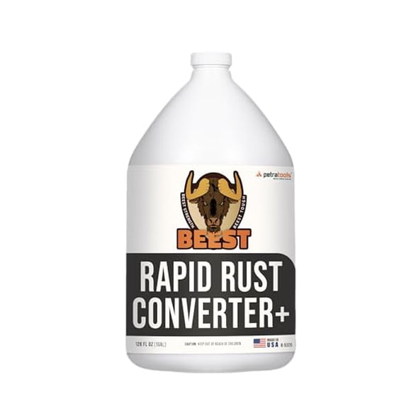 BEEST Rapid Rust Converter for Metal - Professional Grade Rust Inhibitor for Metal, Rust Reform & Rusty Metal Primer, Rust Neutralizer for Metal to Paint Over Rust & Rust Remover for Metal -1 Gallon
