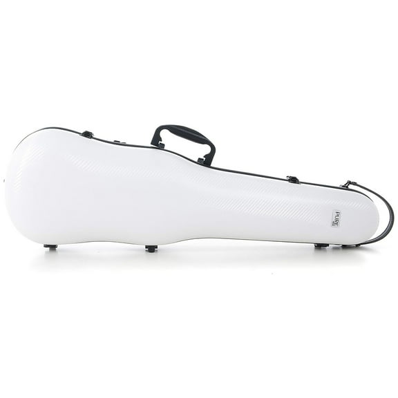 GEWA PURE 1.8 Shaped Violin Case - Polycarbonate Shell - White/Black