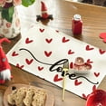 thumbnail image 2 of mubwai White Love Valentine Placemats Set of 4, 12x18 Inch Seasonal Anniversary Holiday Table Mats for Party Kitchen Dining Decoration, 2 of 7