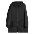 thumbnail image 6 of Rain Jacket Women, Yigetop A Zipper Pocket Coat for Women in A Short Time Womens Rain Jacket Black 2XL, 6 of 9