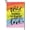 Rainbow, variant on Gay Pride Saying Garden Flag Vertical Double Sided Rainbow Pansexual Lesbian Yard Outdoor Decor 12.5 x 18 Inches (168374)