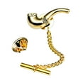 thumbnail image 4 of lionlar Mens Shape Tie Tack Clip for Wedding Business Formal Gold, 4 of 9