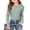 Light Green, variant on RTKFRFLM Girls Long Sleeve Ribbed T Shirt, Stretchy Crew Neck Slim Fit Basic Top for Casual Everyday Wear