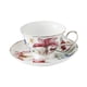 thumbnail image 3 of Taza de café de cerámica con plato. Fácil de limpiar. Diseño floral. Estilo británico. B, 3 of 9