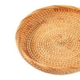 thumbnail image 5 of Thinsony Wicker Woven Round Snack Fruit Bowl Rattan Food Organizer Tray 20x3cm 1Set, 5 of 5